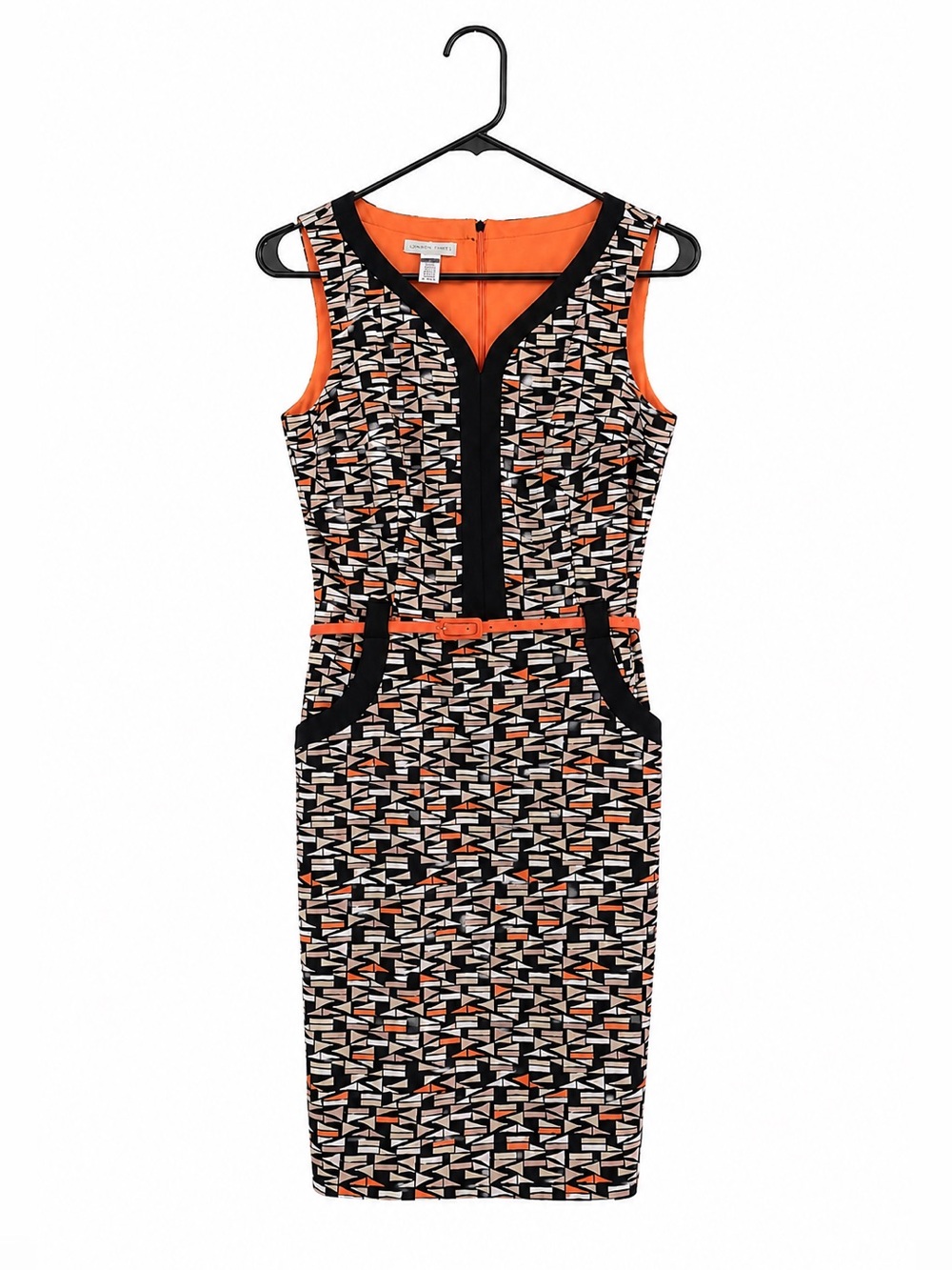 London Times Geometric Colorblock Sheath Dress – Women’s Size 10